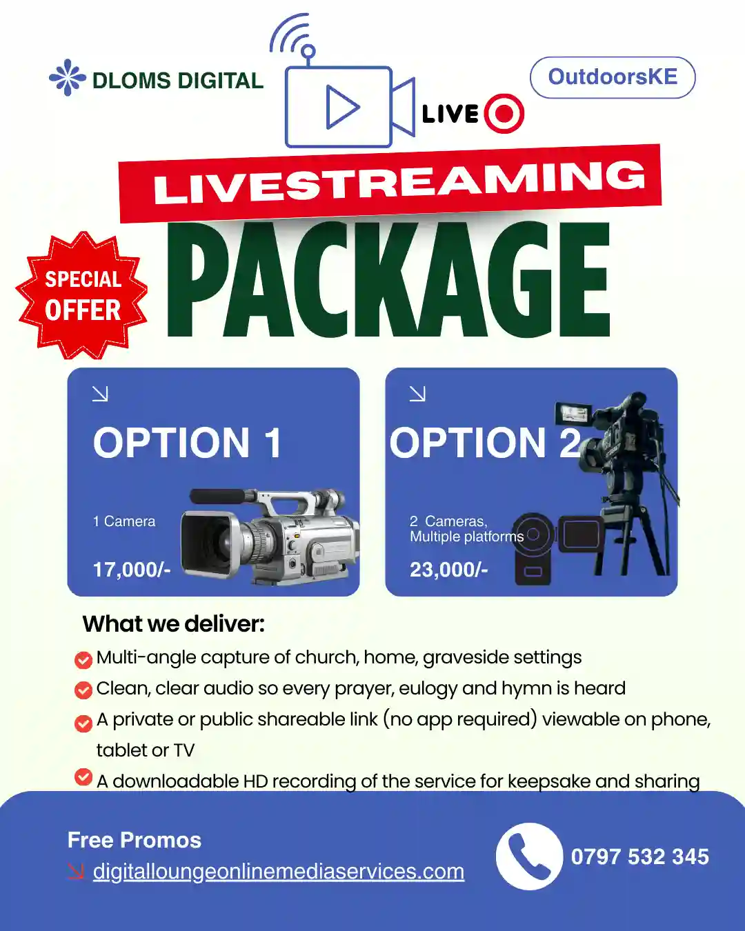 LIVESTREAMING PACKAGES