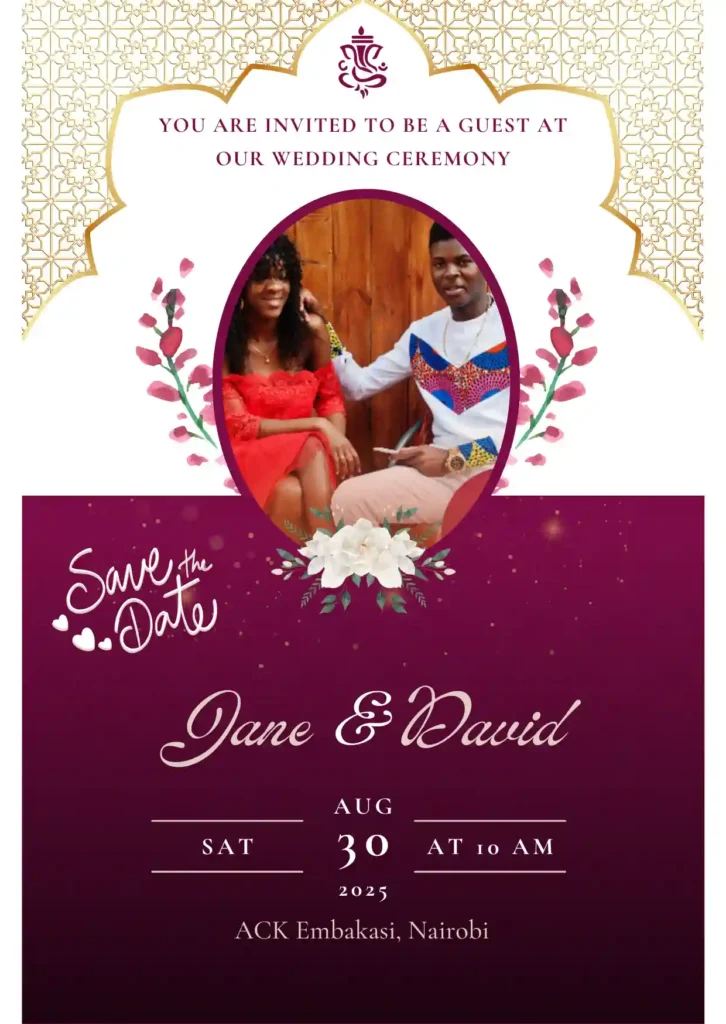 wedding cards kenya