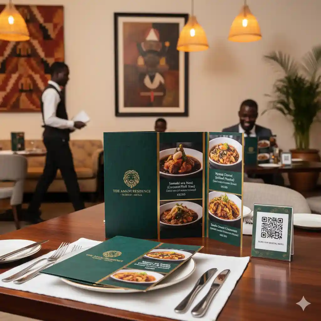 hotel menu printing in kenya